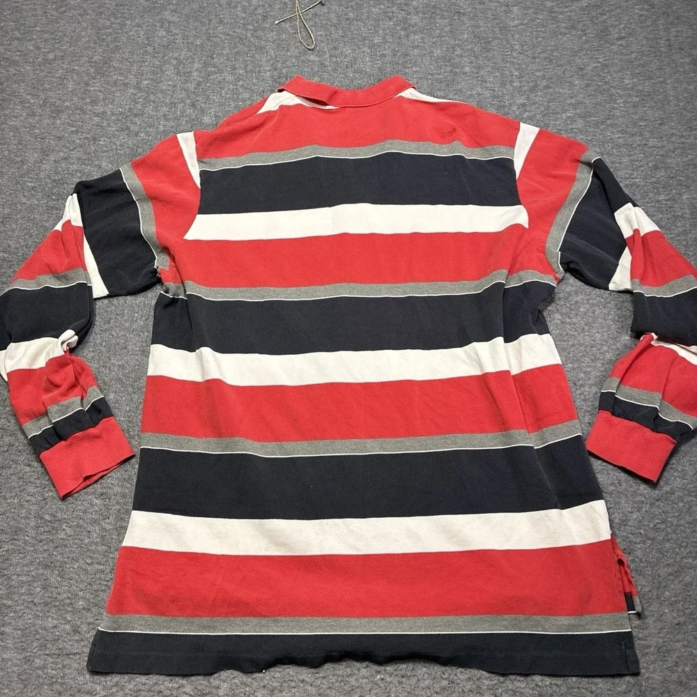 Vtg Polo Ralph Lauren Mens Sz 2XL Long Sleeve Polo Multicolor 100%‎ Cotton 80s